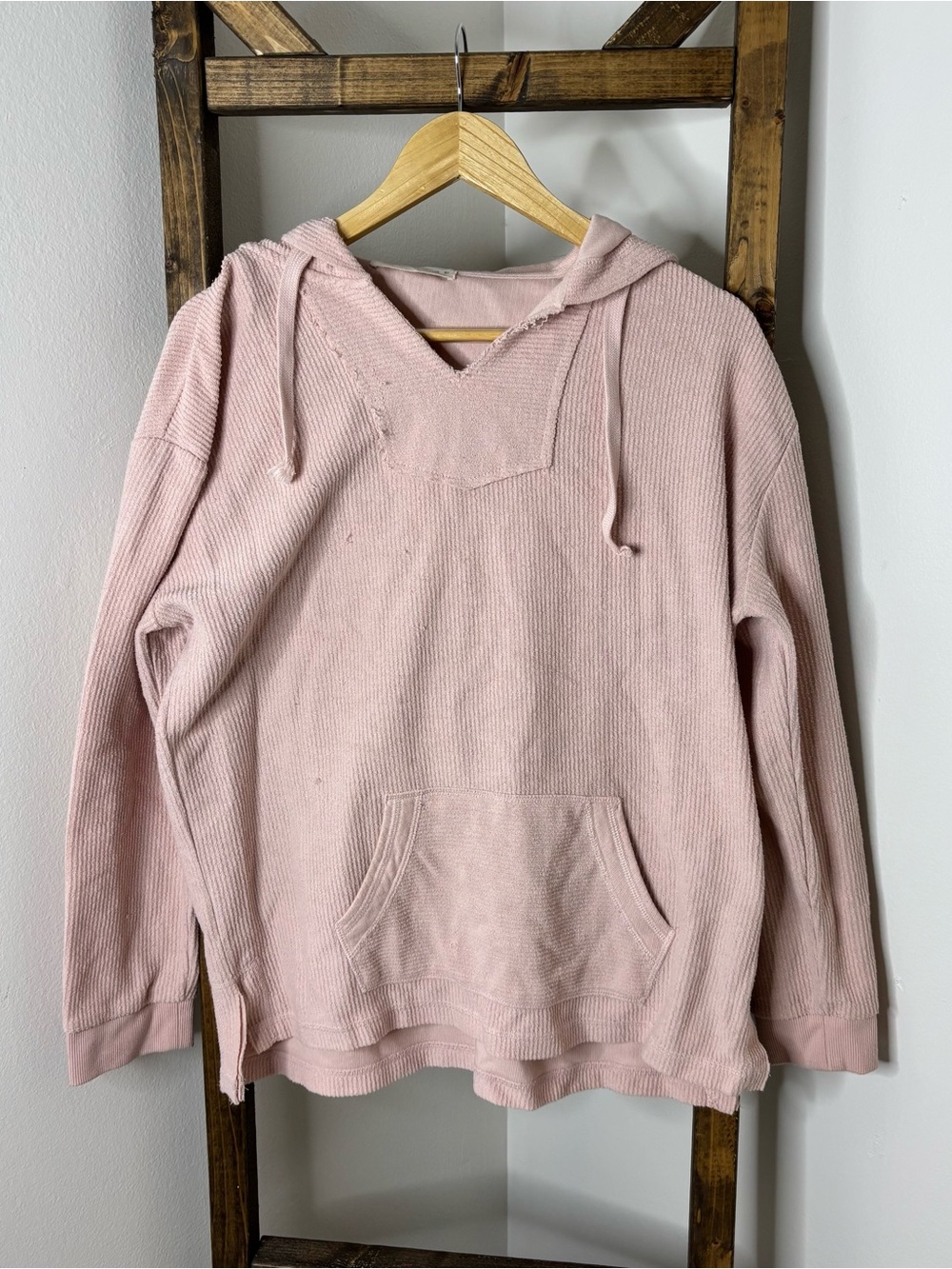 Ocean Drive Cozy Light Pink Hoodie Sweatshirt Size M